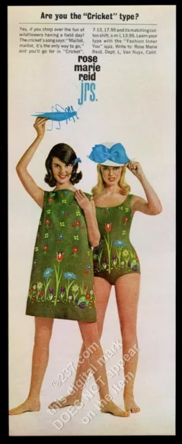 1963 Rose Marie Reid jr women's swimsuit color photo vintage print ad
