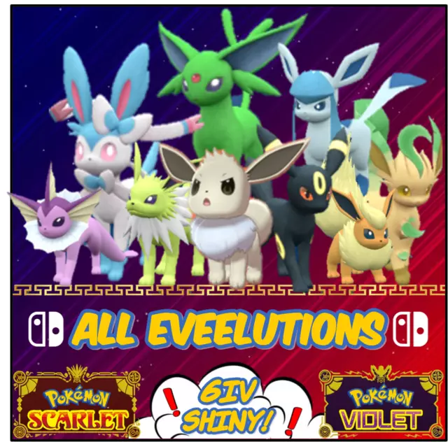 Pokemon Scarlet and Violet LEAFEON Shiny 6IV / Competitive Set