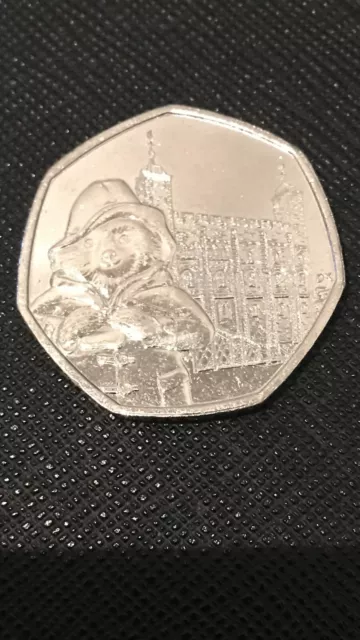 Paddington Bear At The Tower Of London 50p Coin Fifty Circulated Good Condition.