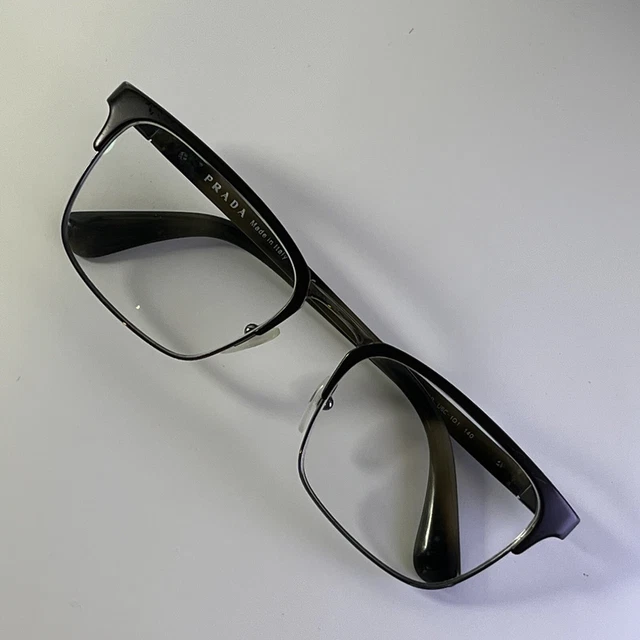 Marco de gafas de metal mate/plateado Prada VPR54T U6C-1O1 Italia 55-19-140