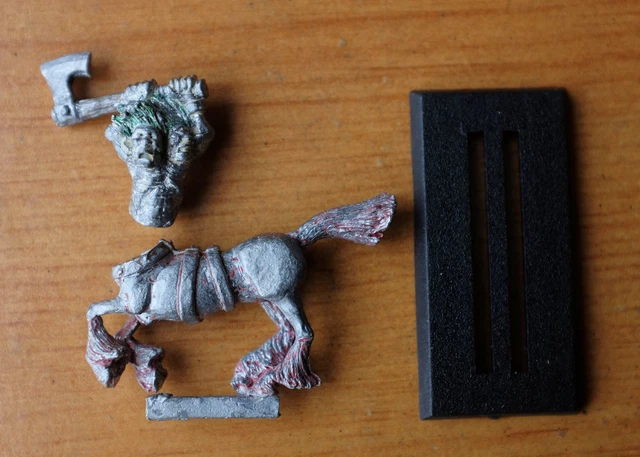 Figurine Warhammer Marauder MM92 - Guerrier Du Chaos à Cheval - Métal 1990 - Occasion