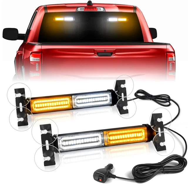 BooYu 2 In 1 LED Eergency Strobe Light Bar W/Digital - Foto 2