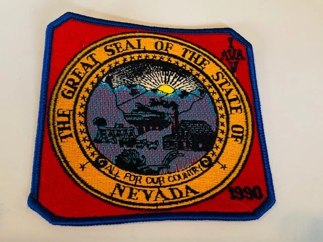 Advertising Patch Logo Emblem Sew vtg patches Nevada NV Great Seal Country AVA