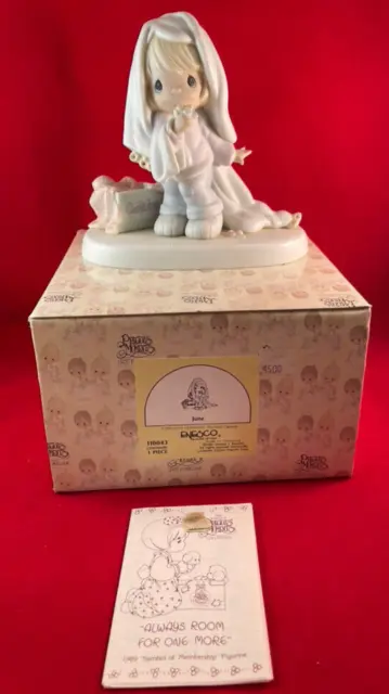 VTG. Enesco Precious Moments Figurine "June" 1987 #110043 original box & insert