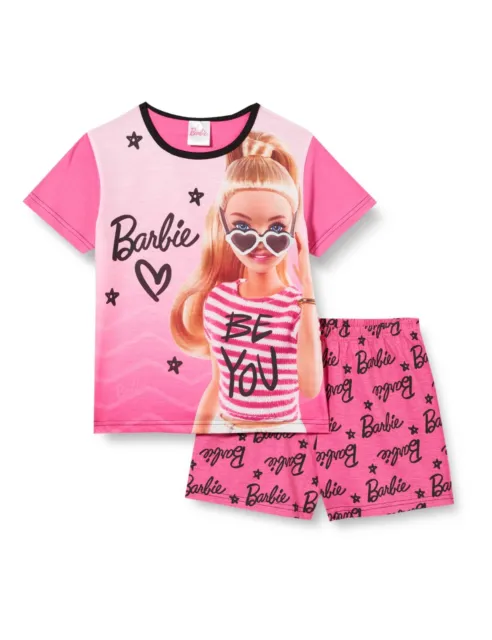 Barbie Doll Girls Pyjamas Short PJs Ages 3 Years to 10 Years