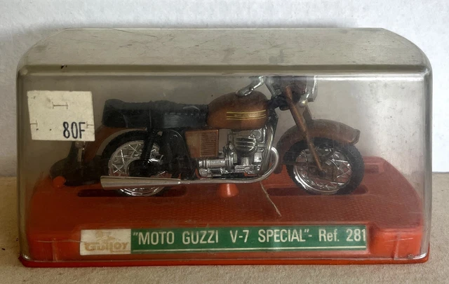 Miniature Vintage Moto Chopper Buffalo 2 Cylindres Guiloy - 10 Cm - Occasion