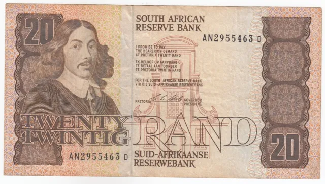 South Africa, 20 Rand, 1989-93, South African Reserve Bank, P121, XF