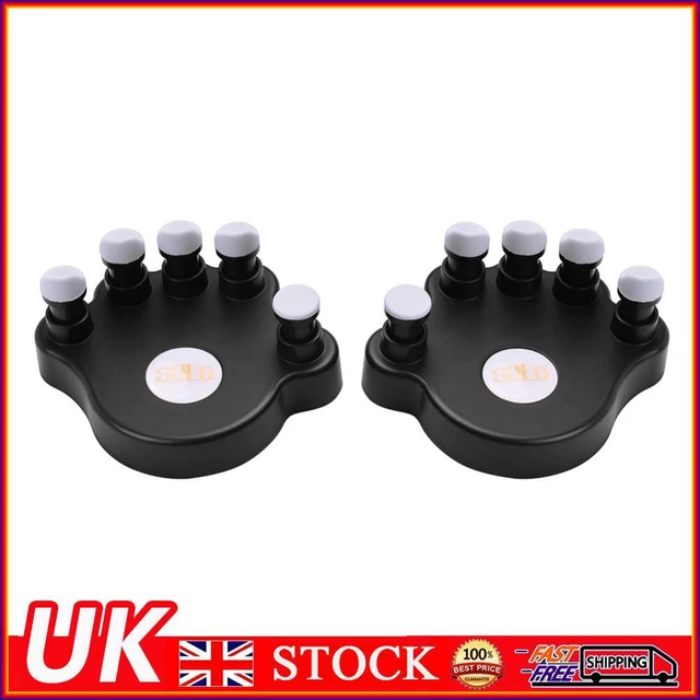 1 Pair Piano Finger Trainers Hand Strength Exerciser for Beginner (Black)