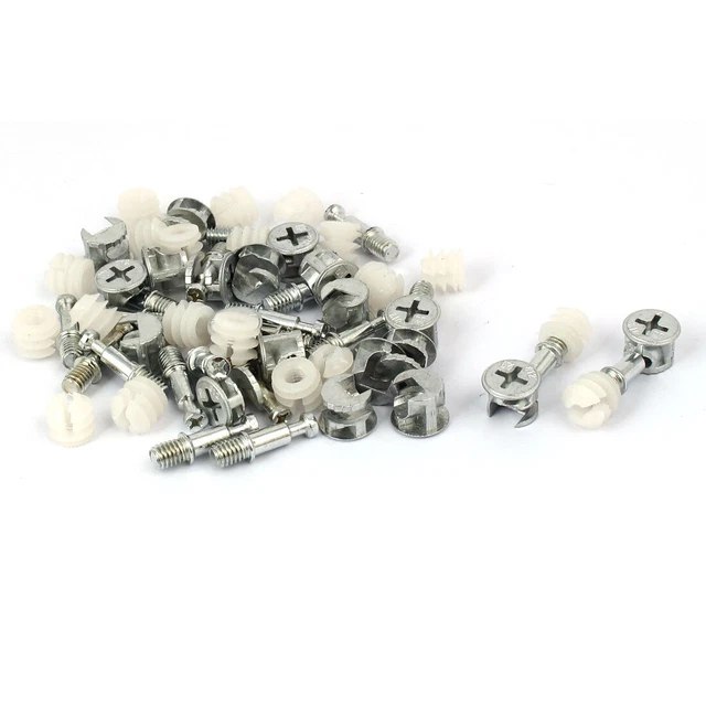 20 juegos 3 en 1 13mm AD. Herraje de levas 6x25mm tornillos de paso 11mm AD.