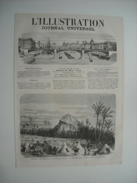 Gravure 1873. Expedition Francaise Dans Le Sahara Algerien. Le Ksour D’el Goleah