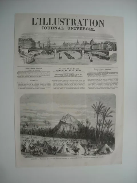 Gravure 1873. Expedition Francaise Dans Le Sahara Algerien. Le Ksour D’el Goleah