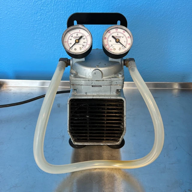 GAST High Capacity Vacuum Pump D0A-P704-AA with Gauges, Regulator and Relief