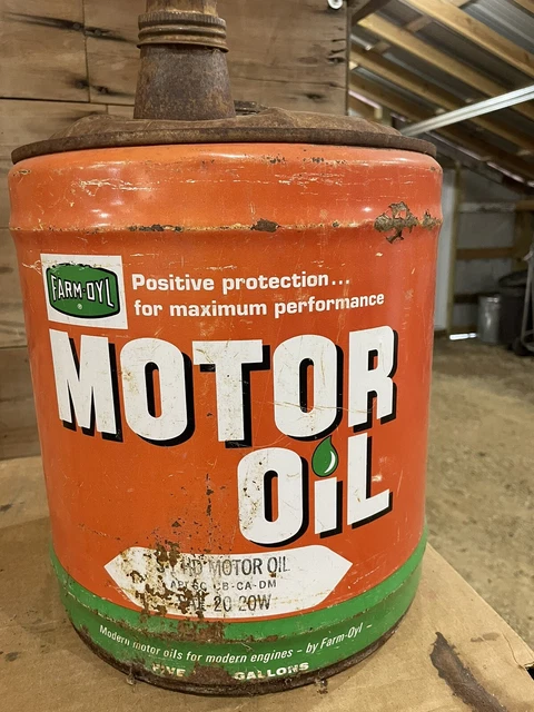 Vintage Farm-Oyl Motor Oil 5 Gallon Can Vintage Farm-Oyl Motor Oil 5 Gallon Can