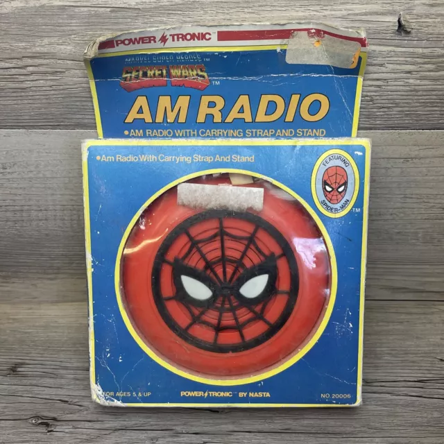 Radio AM 1984 NASTA Marvel Secret Wars Spider-Man en caja