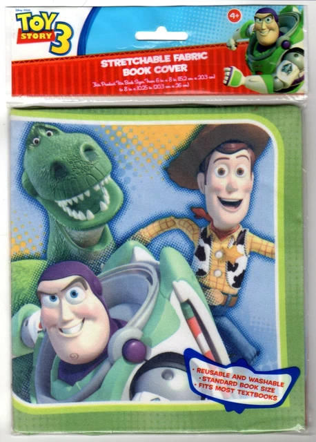 Toy Story 3 Book Cover Stretchable Fabric School Rex Woody Buzz Lightyear