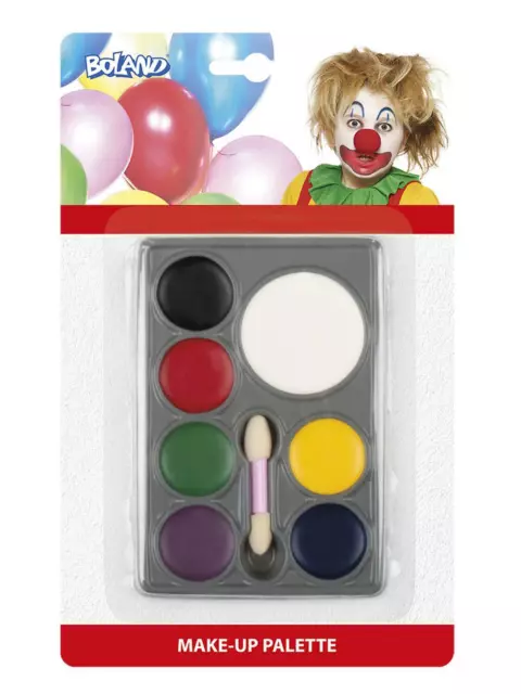 Boland 10131874 BOL45062 45062 Clown Makeup Set Multi-Coloured