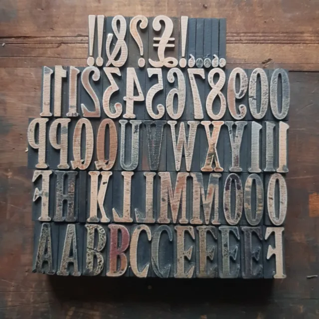 WOODEN Letterpress PRINTING BLOCKS Type 3.4cm High. Choose Your Letter.