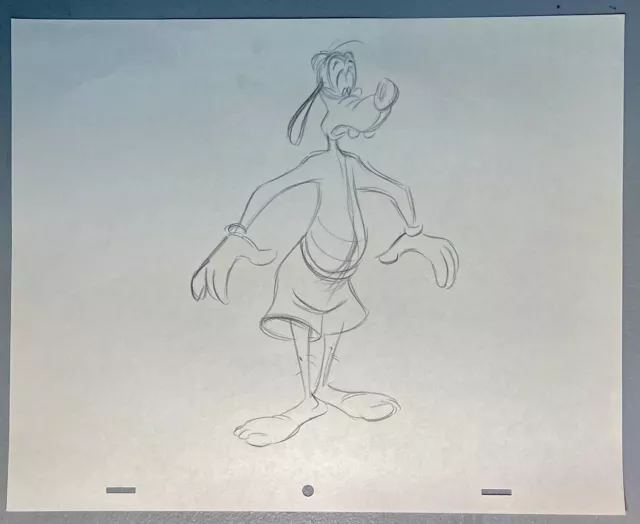 1990s Disney Animation Production Drawing Sketch Art GOOFY Goof Troop Amazing!