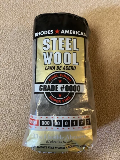 Rhodes American Steel Wool, Super Fine Grade #0000, 12 Pads