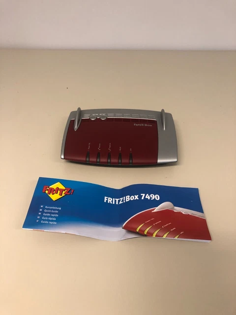 Fritz Box 7490 AVM Modem Router Fibra ADSL-VDSL Wi-Fi 2.4/5GHz fino a 1300 Mbps