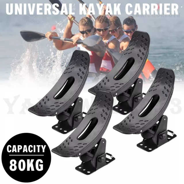 Universal Kayak Carrier Holder Saddle Watercraft Roof Rack Arm Canoe Car Loader