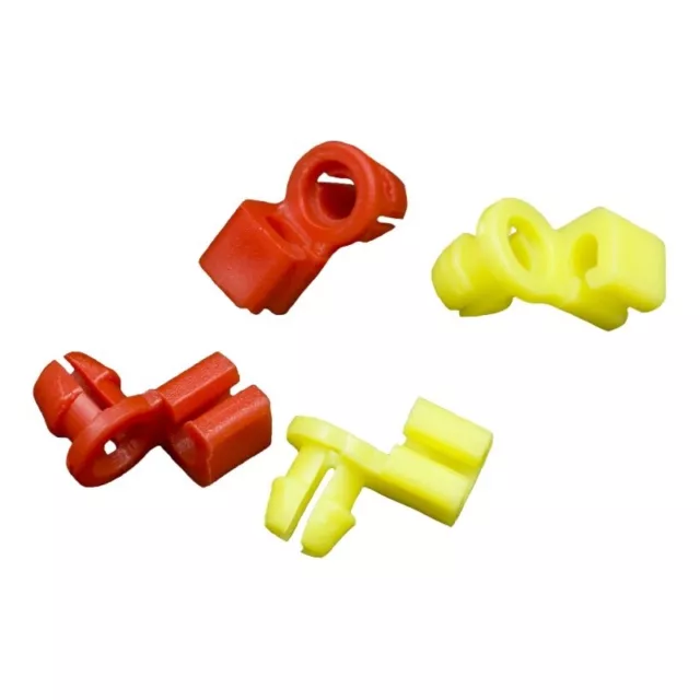 2x Pairs of Car Left and Right Door Side Lock Latch Rod 4mm Size Plastic Clips