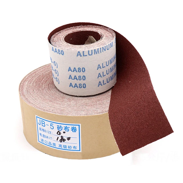 Abrasive Sanding Roll 80 - 600 Grit Sand Paper Sheet Metal Wood Burnish Tools