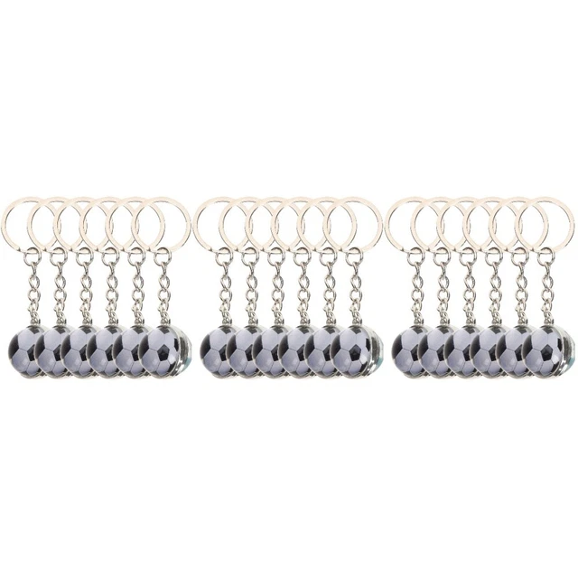 18 Pcs Football Key Ring Soccer Backpack Boys Key Chain Lovers