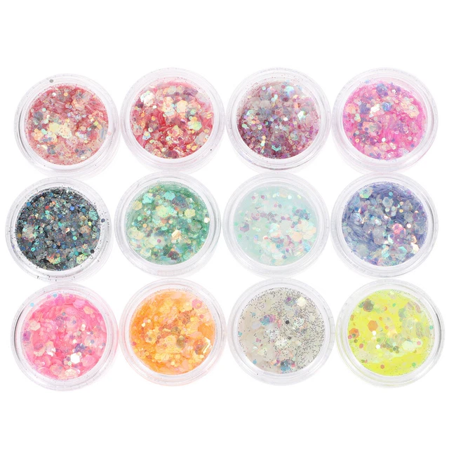 12 Cajas Brillo Gel Fiesta Carnaval Halloween Maquillaje - Entregas para