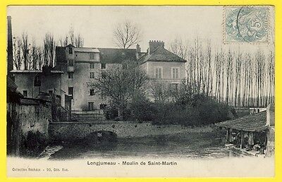 cpa 91 - LONGJUMEAU (Essonne) MOULIN de SAINT MARTIN Lavoir Lavandières