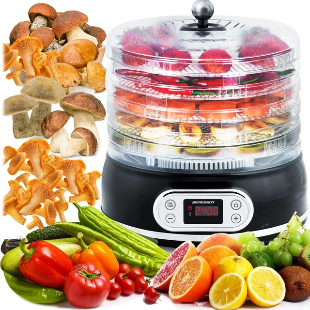 Berdsen Dörrautomat 5 Etagen - Obsttrockner & Pilztrockner 35-70°C Mit Timer