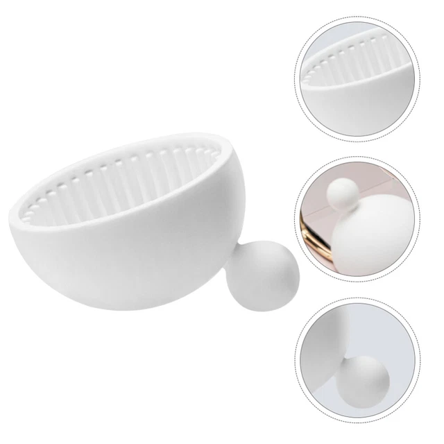 1 pieza cepillo cosmético portátil bandeja de limpieza silicona maquillaje limpiador de cepillos
