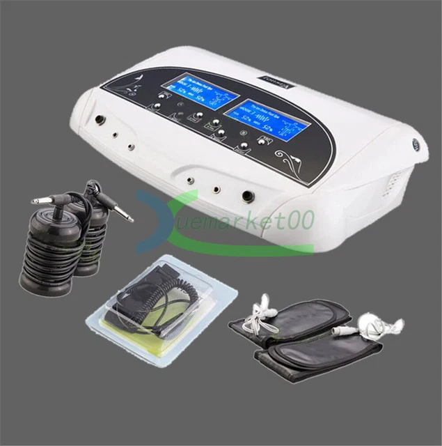 Doble LCD Ion Detox Iónico Baño de Pie Spa Máquina Limpia Cinturón Infrarrojo