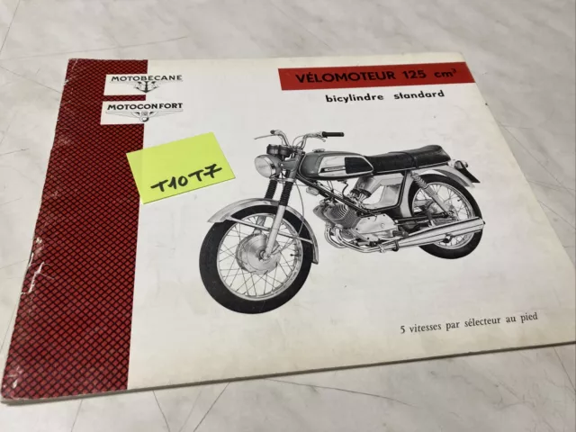 Motobécane Motoconfort 125 catalogue pièces détachées parts list