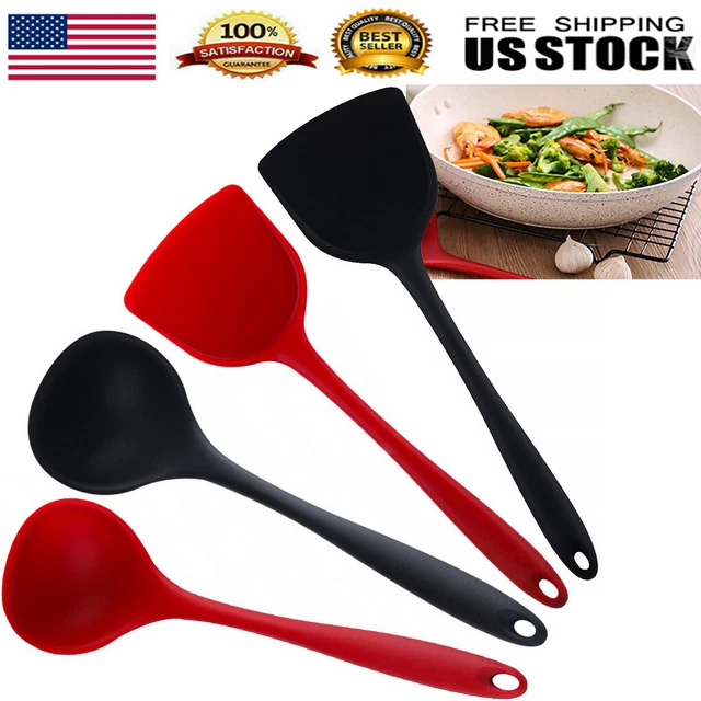 Silicone Spatula Heat-resistant Spoon Non Stick Soup Ladle Baking Kitchen Tool