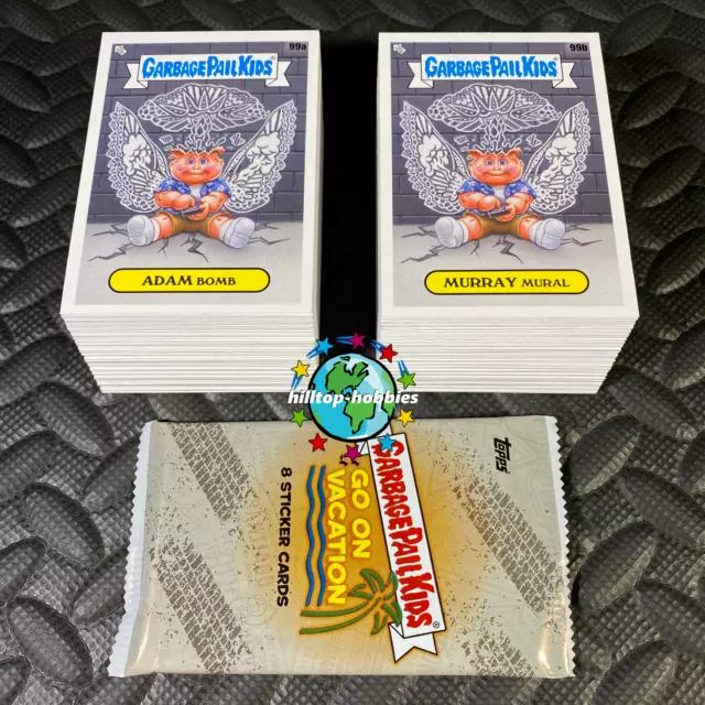 2023 Series 1 Garbage Pail Kids Go On Vacation 200-Card Complete Base Set +Wrap!