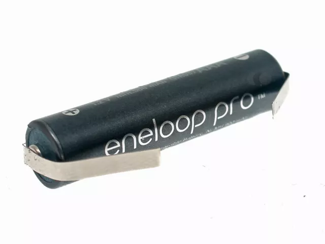 eneloop PRO Einzelzelle AAA mit U-Lötfahne, 1,2 V, 930mAh Akku, BK-4HCDE, Micro,