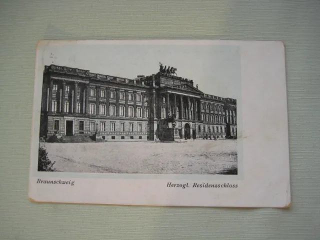 Historische Ansichtskarte - Braunschweig - Herzl.Residenzschloß - gel. 1910