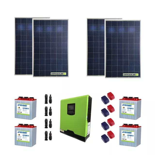 Kit de cabine de panneau solaire 560W 24V onde modifiée onduleur 1000W 24V  2 batteries AGM 100Ah NVsolar régulateur