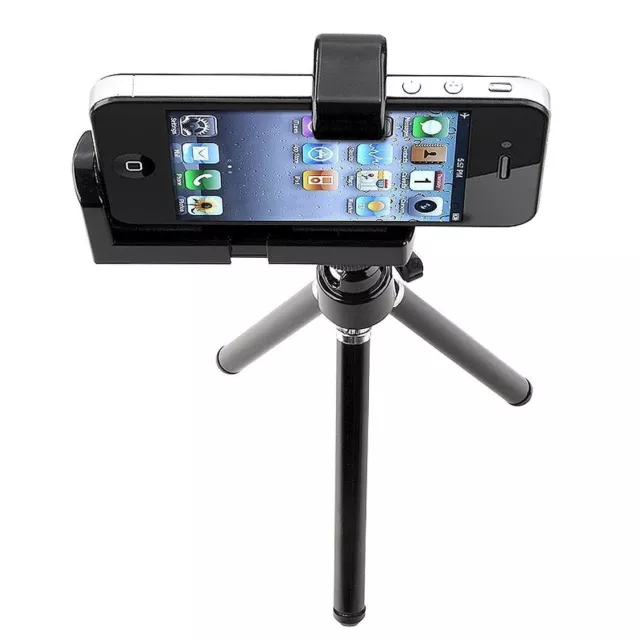 NEW Rotatable Tripod Mount Stand Phone Holder Black iPhone SE 5s 5 iPod Touch 5