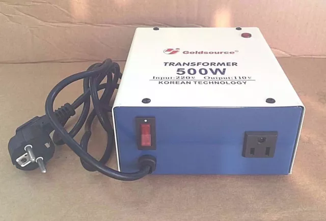 Trasformatore Convertitore 220 A 120V 500W Per Usare Apparecchi Di Usa In Italia