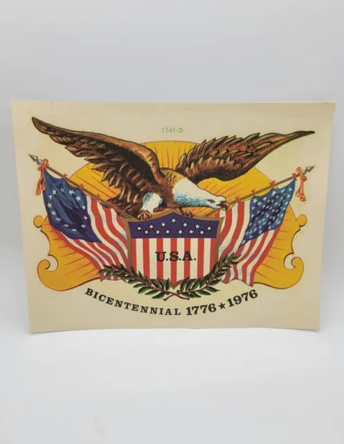 Vintage Patriotic Meyercord Bicentennial Commemorative Eagle Decal 1541-D