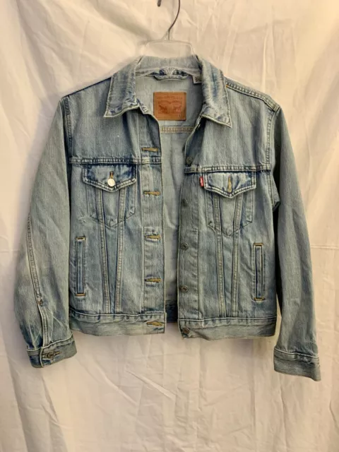 Levi Strauss & Co Men's Acid Wash Denim Jacket Blue Size XS