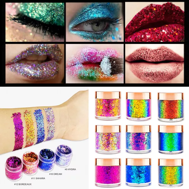 Chameleon Metallic Powder Sequin Shiny High Gloss Pigment Eyeshadow Eyes Makeup