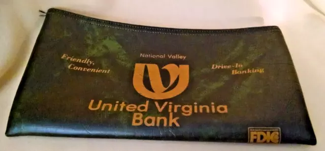 United Virginia Bank Money Bag National Valley Staunton Va Night Deposit Uvb.