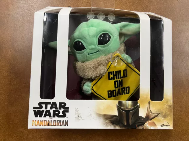 CHILD ON BOARD Star Wars The Mandalorian Grogu Baby Yoda Plush Hanging Sign