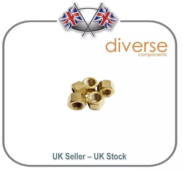 MGB Roadster/ MGB GT/ Midget Brass Manifold Nut set of 6 - GHF261