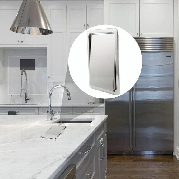 Stainless Steel Garbage Flap Lid Trash Bin Cover Flush Built-in Balance SwiTop A