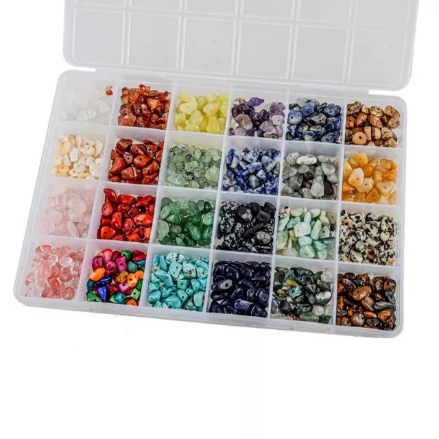 Chips Stone Beads Natural Gemstone Beads DIY Jewelry Necklace Making Kit 2