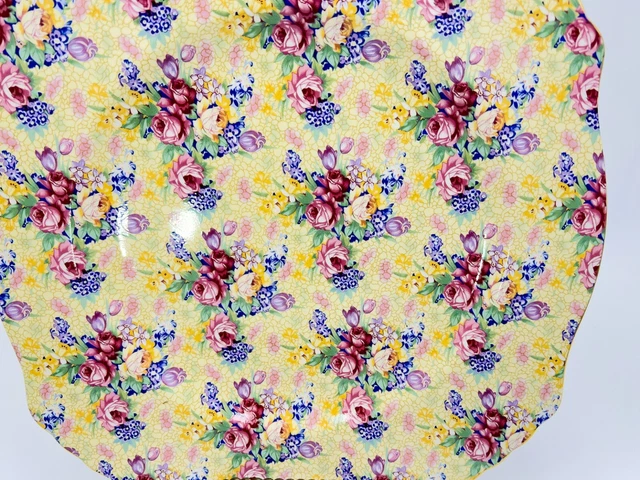 1995 Royal Winton Welbeck Earthenware Chintz 10 1/2" Dinner Plate 4